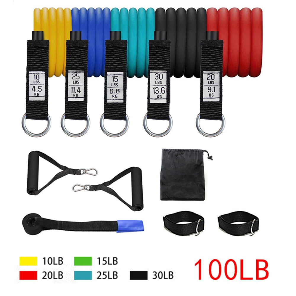 Resistance Bands Set with Door Anchor & Ankle Straps