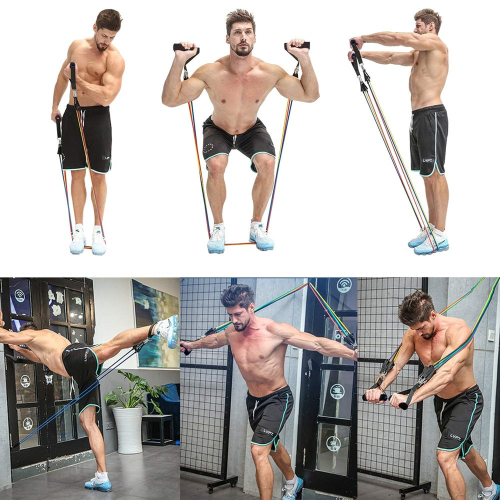 Resistance Bands Set with Door Anchor & Ankle Straps